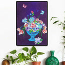 5D DIY Special Shaped Diamond Painting Flowers Pattern Embroidery Ornaments