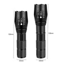1pc Metal Telescopic Flashlight Zoom LED Torch Light Strobe Police Lamp 5 Modes