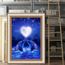 Dolphins Love Heart Moon 5D Diamond Painting Embroidery DIY Cross Stitch Kit