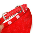 Adjustable Pet Dog Cat Bandana Scarf Collar Small Size Red K7G9