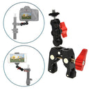 Multi-Functional Ball Head Super Clamp Arm Adapter for Camera Camcorder Monitor