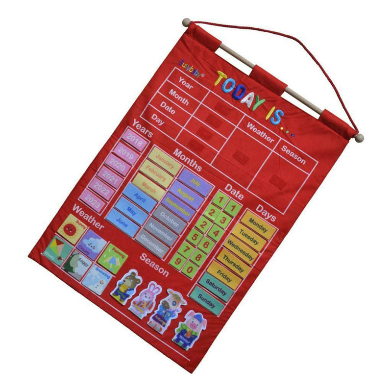 17.12x25" Learning Calendar with Weather Station Season for Kids Early Education