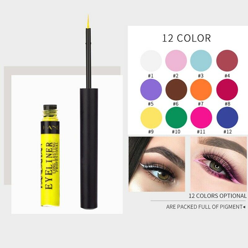 Handaiyan 12Pcs/Lot Matte Liquid Eyeliner Bright Color Waterproof Eye Liner I7U6