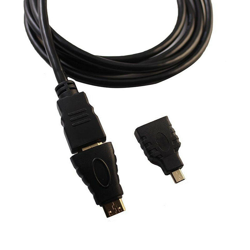 3 in 1 HD High Speed HDMI to HDMI Cable+Micro HDMI Adaptor+ Mini HDMI adapte â„–[
