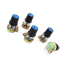 B500K 500K Ohm 3 Terminals Rotary Audio B Type Potentiometer 5Pcs R5L2