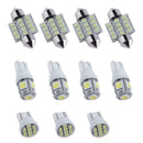 11pcs T10 3030 SMD LED Car Interior Reading Light License Plate Lamp Bulbs