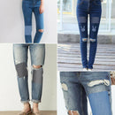 20X Iron-on Elbow Knee Repair Denim Jeans Patches Sewing Applique DIY Craft J7