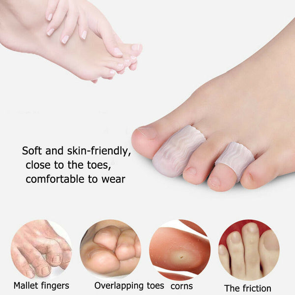 2pcs Fingers Toes Protective Sleeve Overlapping Anti-wear Sleeve Feet Care