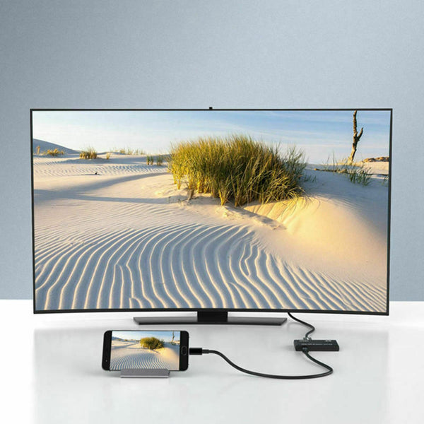 1X(Type C Input Mini Hdmi Amplifier Switch, 1 Port USB C & 3 Ports Hdmi 4Kx