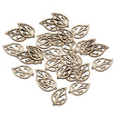 30pcs 29x40mm Leaves MDF Wooden Shape Craft Scrapbooking Wood Craft Arts DIY
