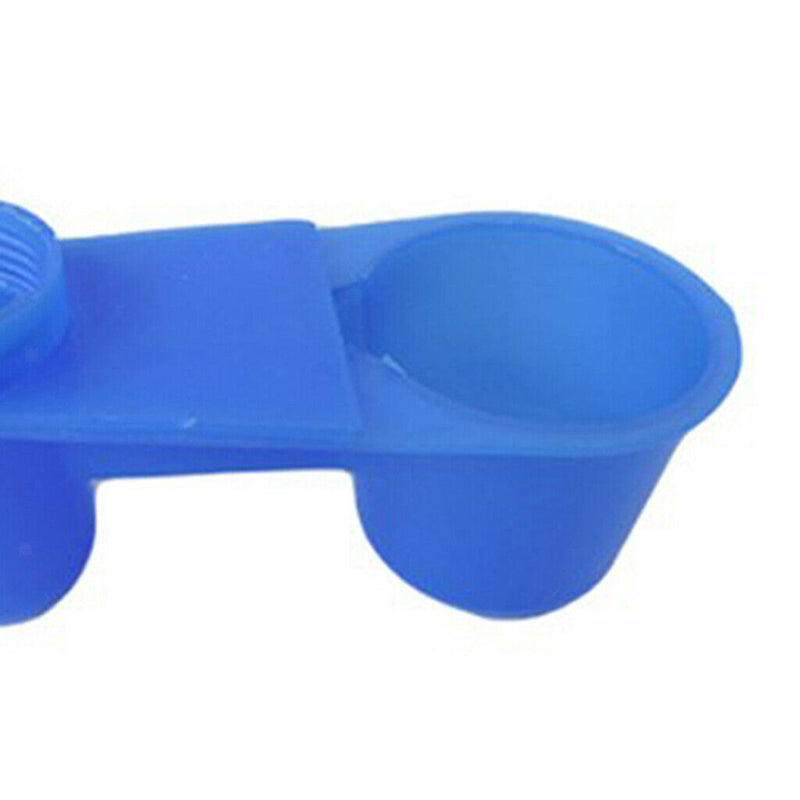10pcs Blue Bird Drinker Feeder Cups Parrot Water Bottle Feeder for Cage