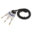 2Pieces 1/4 Inch TRS Stereo To Dual 1/4 Inch TS Mono Y-Splitter Cable