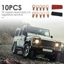 10pcs Heavy Duty Copper Battery Cable Lugs 8AWG 3/8 with Heat Shrink Tubes