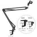 NB-35 Microphone Suspension Arm Stand Clip Holder and Table Mounting Clamp  L2C9