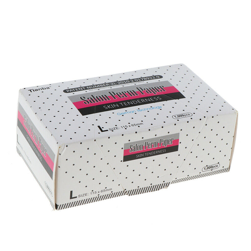 Box of 1000 Sheet Disposable Salon Electric Hair Perming Dyeing Paper End Wraps