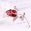 Women 's Elegant and fashionable bow brooch Brooch Pin Crystal Rhinestone R C1E6