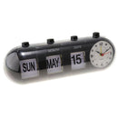 Creative Manual Flip Clock Simple Desk Down Page Clocks Table Clock-Black