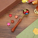 Retro Wax Sealing Stamp Metal Wax Stick Wooden Handle Sealing Wax Spoon