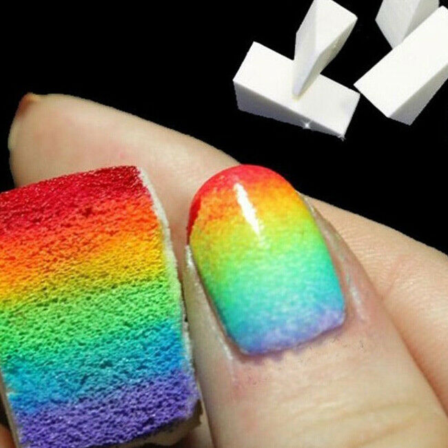 1 Set 15pcs Nail Art Sponge Stamp Stamper Shade Transfer Template Polish Ma Q5R7