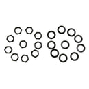 Set of 10 Guitar Jack Socket Nuts + Washers for Electric Guitar Basss Black