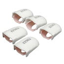 5 X Plastic Toe Nail Soak Off UV Gel Art Polish Remover Wrap Gelish Clip Cap UK