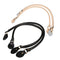 4 Pieces Leather Bag / Single Shoulder Strap Handles Beige + Black Straps