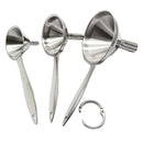 3x Kitchen Stainless Steel Liquid Essential Oil Jam Making Preserve Funnel