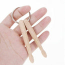Mini Drum Sticks Keychain Wood Drumsticks Percussion Key Ring Chain Keyring