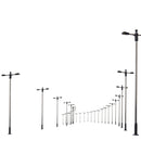 10 MODELS LED LIGHTING POST TRAIN METAL LAMP GARDEN PARK STREET