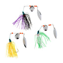 3pcs Fishing Spinnerbaits Hard Bait Sea Fishing Sequins Lure Set Metal Spoon
