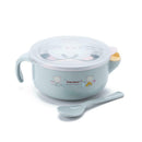 Cute Kids Stainless Steel Injection Bowl Spoon Baby Food Feeding Tableware