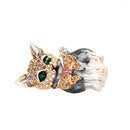 New Enamel Crystal Green Eye Cartoon Cat Brooch Pin Jewelry Bag Ornament GiftSE