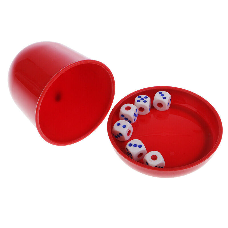 1 Set of Dice KTV Bar Gambling Casino Poker Game Dice Cup for Dice Games -