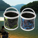 Fishing Bucket Canvas Round Folding Portable 14cm Storage Camping Hiking Outdoor