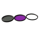 3 Pieces 49mm Professional Photography Lens Filter Kit for DSLR Camera, Includes