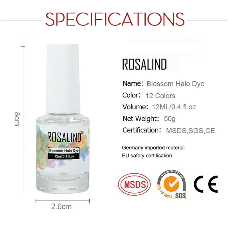 Rosalind 12Ml Blossom Nail Gel Polish Design Of Gels Semi Permanent Uv Lamp B2F3