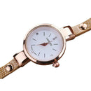 Fashion Luxury Rhinestone Bracelet Women Top Quartz Casual Watch Beige