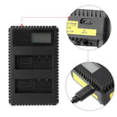 Display LCD Dual Slot Charger For Nikon EN-EL14/EN-EL14a/P7800/P7700 Cameras