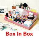 Desk Cosmetic Storage Box Container Bag Case Stuff Organizer Box In Box DIY