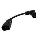 18cm IEC 320 90 Degree C13 3 Pin Female to C14 3 Pin Male PDU Power Supply