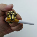 Elegant Ladies Smoker Cigarette Holder Ring Smoking Clip Rack Gift Golden L