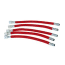 5 Pieces Red Air Pump Inflator Extension Hose, High Pressure Schrader Valve for