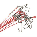 10Pc 50cm Fishing Trace Wire Lure Stainless Steel Wire Leader Fishing Line SNY
