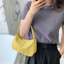 Nylon Casual Women Handbag Tote Female Solid Underarm Shoulder Bag (Yellow)