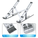 Ergonomic Aluminum Alloy Adjustable Height Tablet Stand Storage Laptop Holder