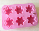 Cake Mold 6-Snowflake Snow Soap Flexible Silicone Mould For Candy Chocolate