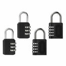 4 Pack 4 & 3-Digit Combination Padlock Zinc Alloy Waterproof and Clasp Comb N3F4