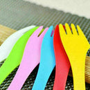 6 Plastic Camping Hiking Spork Spoon Cutter Fork Combo Travel Cutlery Uten S7E9
