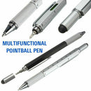 5 Pcs Multi-Tool 6 In 1 Ballpoint Pen With Ruler, Level Gauge, Ballpoint Pe P8D2