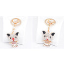Exquisite Cute Pig Pendant Keychain Crystal Rhinestone Car Key Chain Champa